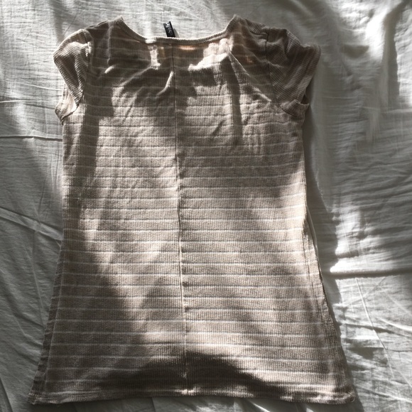 Striped Cap Sleeve Sweater Top with Slits - Picture 2 of 5